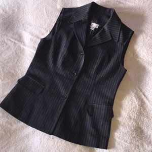 Pinstripe wool vest, suiting